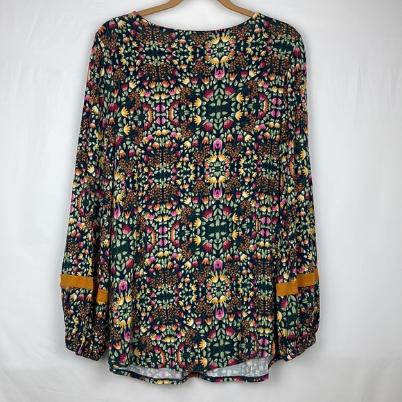 Matilda Jane Balloon sleeve floral tunic top Pumpkin Patch - Picture 6 of 7